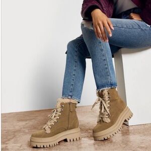 NEW Sam Edelman Kyler 2 Faux Shearling Platform Bootie